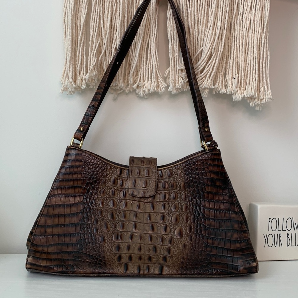 Genuine Vintage Brahmin Brown Alligator Purse. Fantastic condition.